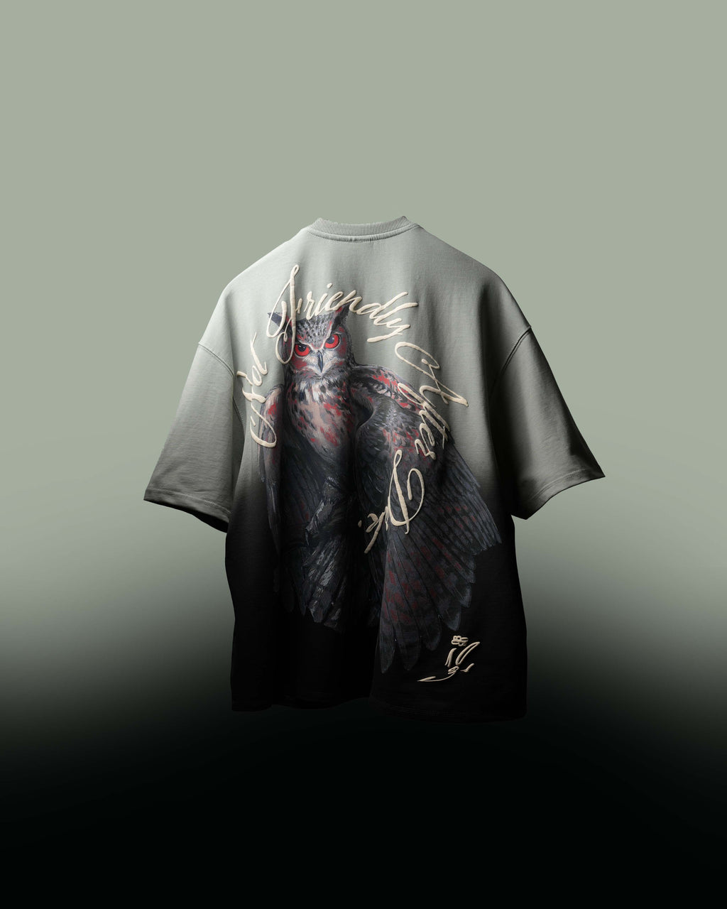Green Phantom Owl T-Shirt Polkal™ BluOr