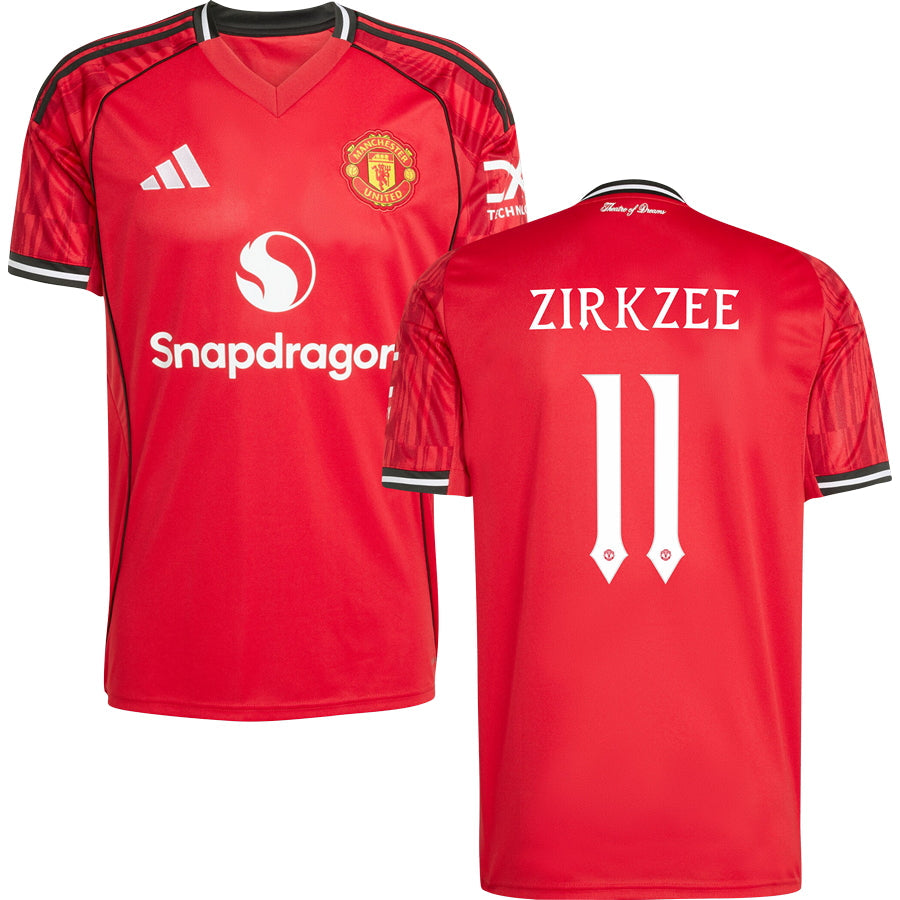 Manchester United #11 ZIRKZEE Home Jersey 2025/26 Adults-Footzilla