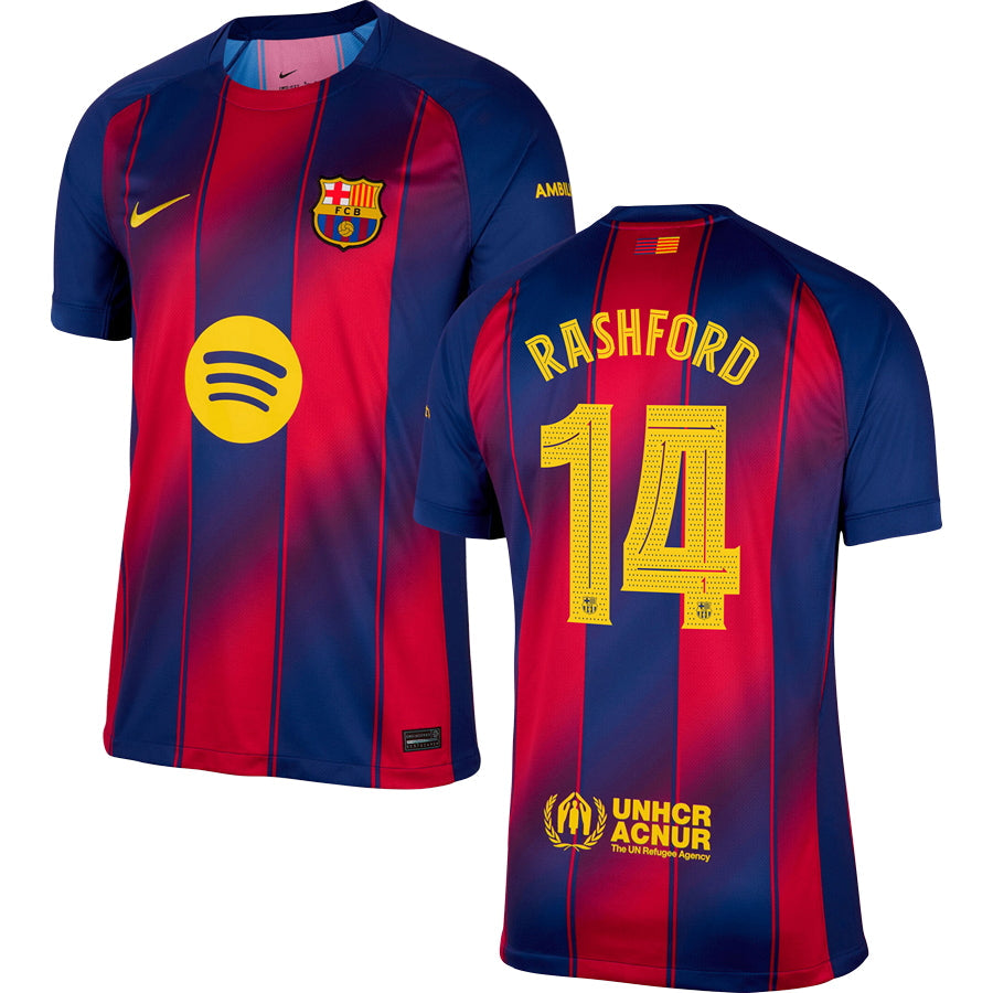 Barcelona FC Home #14 RASHFORD Jersey 2025/26 Adults-Footzilla