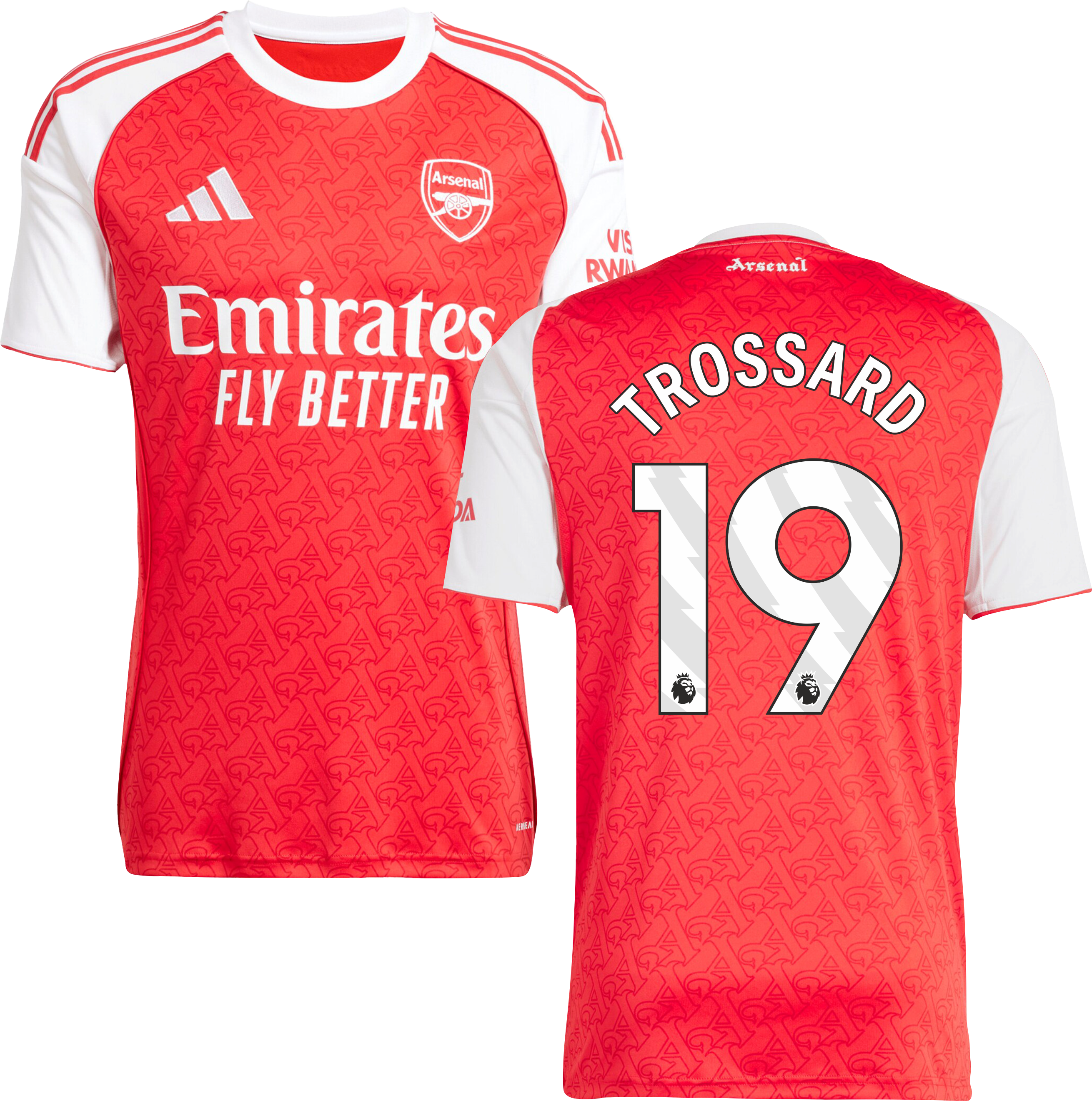 Arsenal Home Jersey #19 TROSSARD 2025/26 Adults-Footzilla