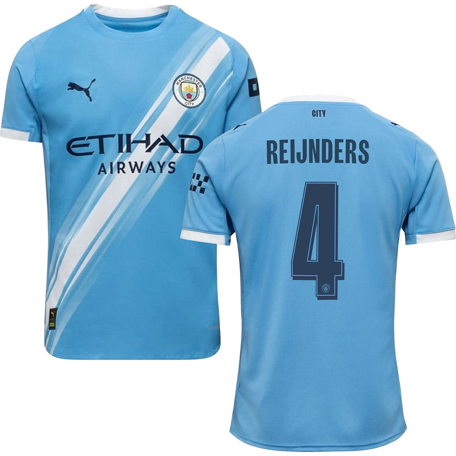 Manchester City Home #4 REIJNDERS Jersey 2025/26 Adults-Footzilla