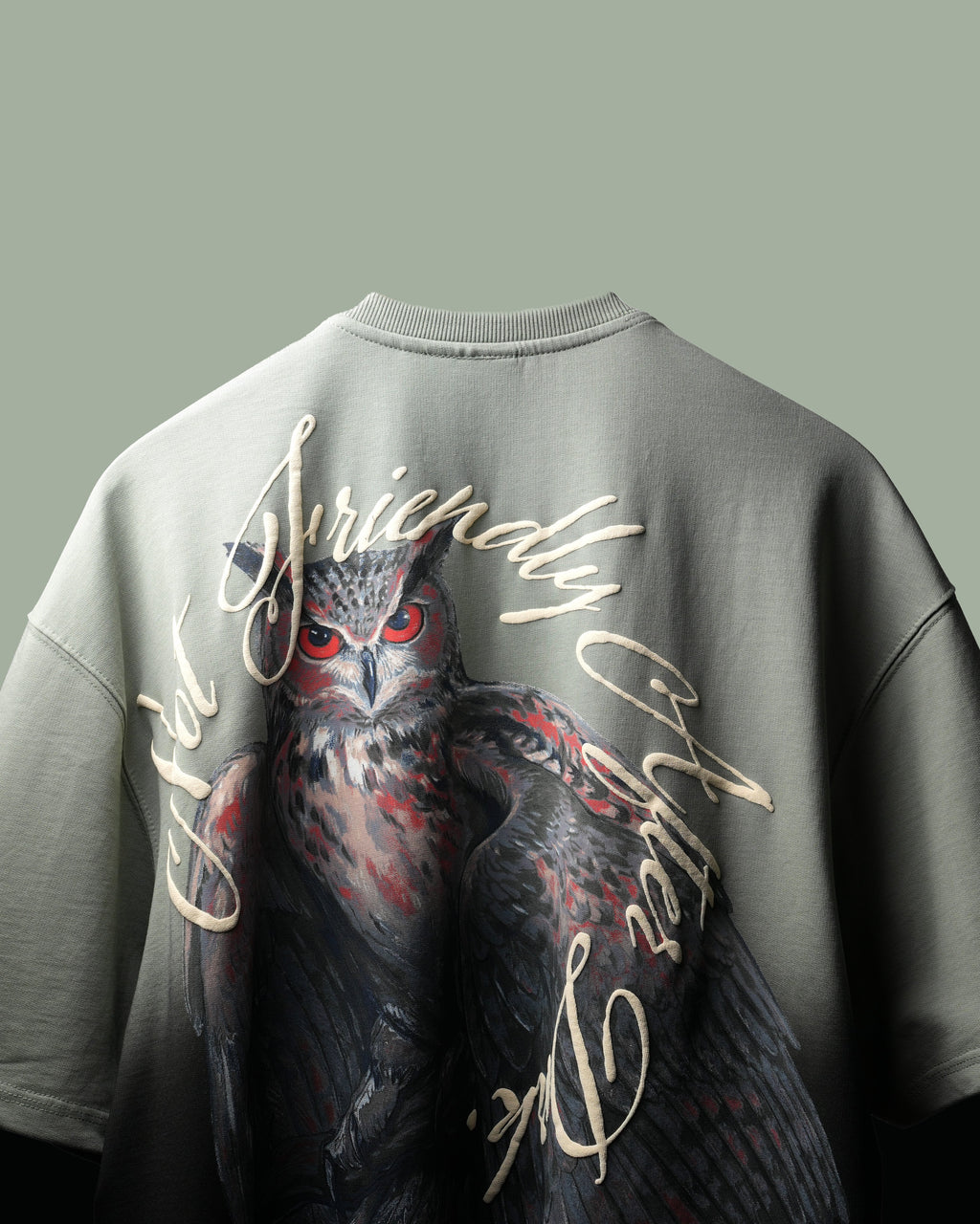 Green Phantom Owl T-Shirt Polkal™ BluOr