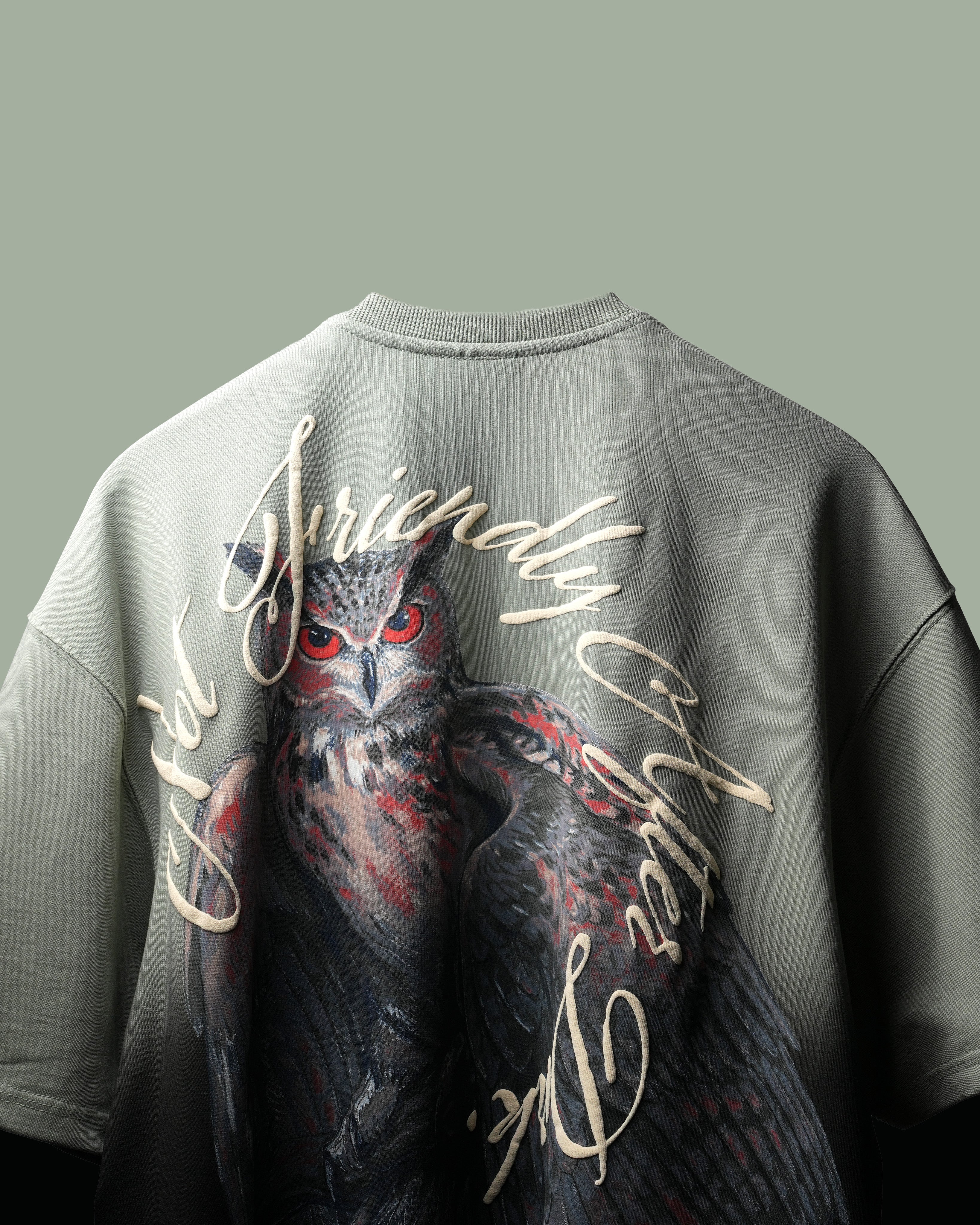 Green Phantom Owl T-Shirt Polkal™ BluOr