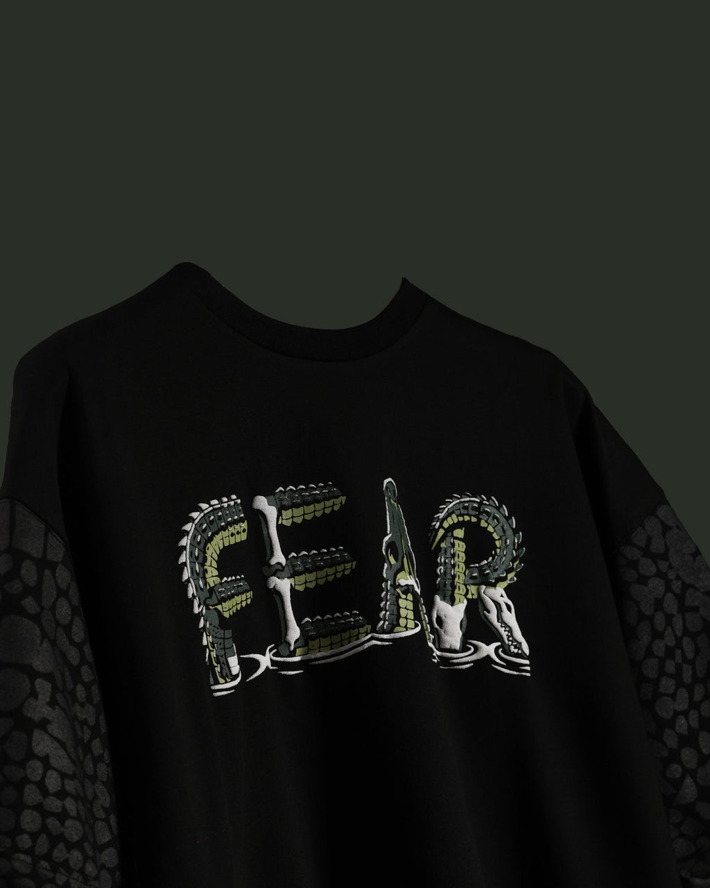 Polkal™ Fear Black Crocodile T-Shirt