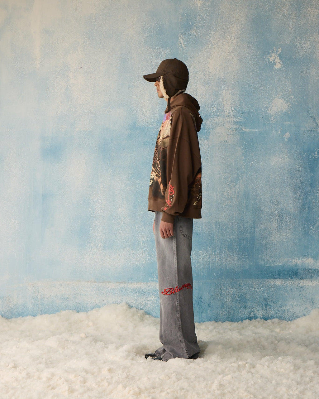 Brown Star Studded Hoodie Polkal™ BluOr