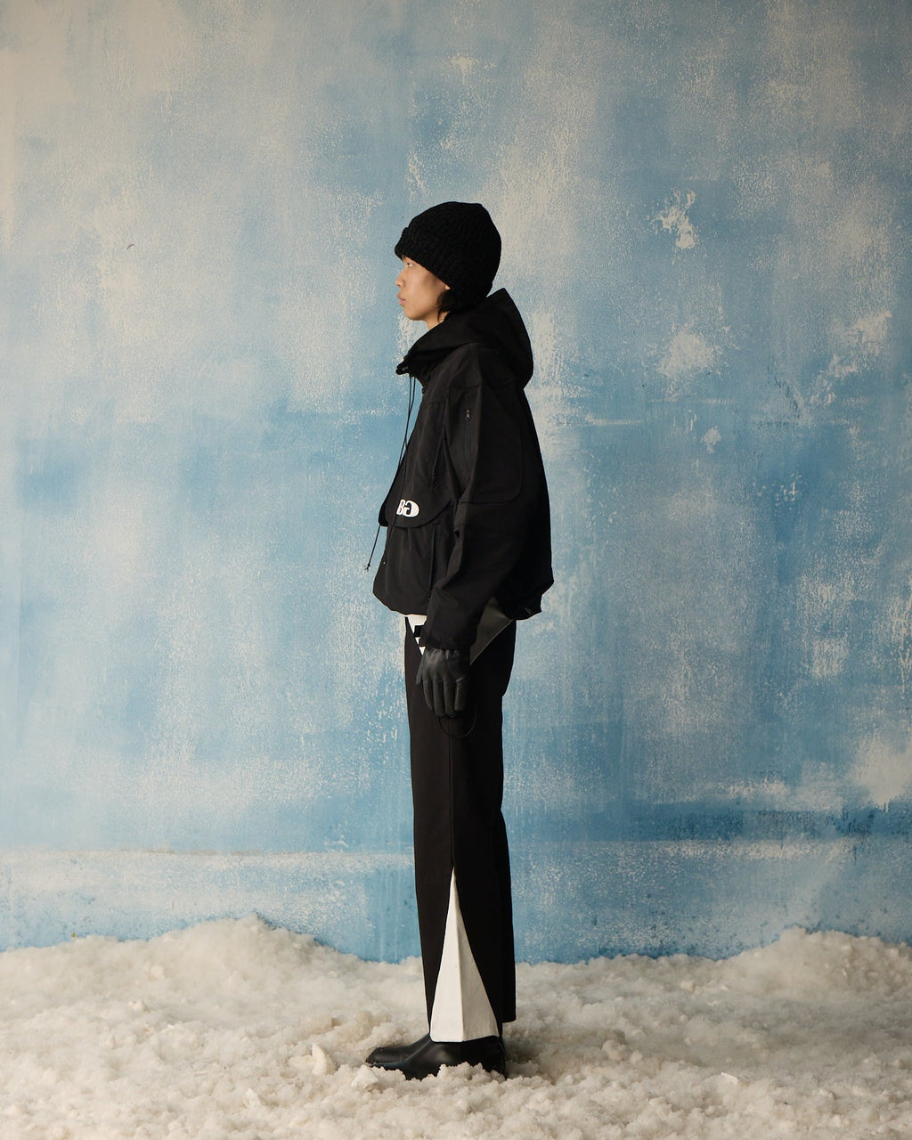 Black Techwear Over-Jacket Polkal™ BluOr