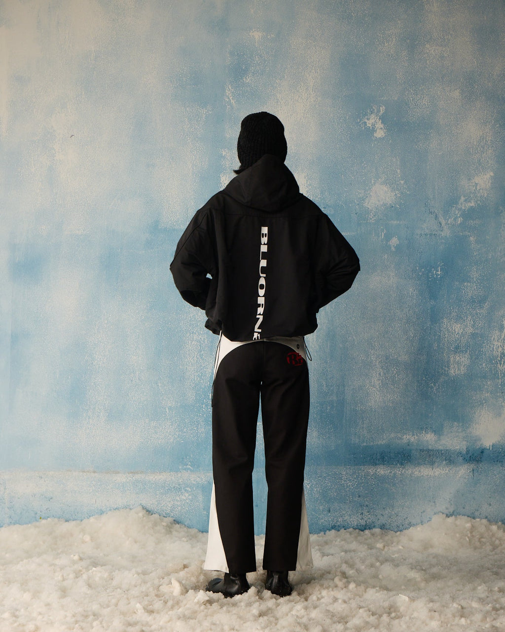 Black Techwear Over-Jacket Polkal™ BluOr