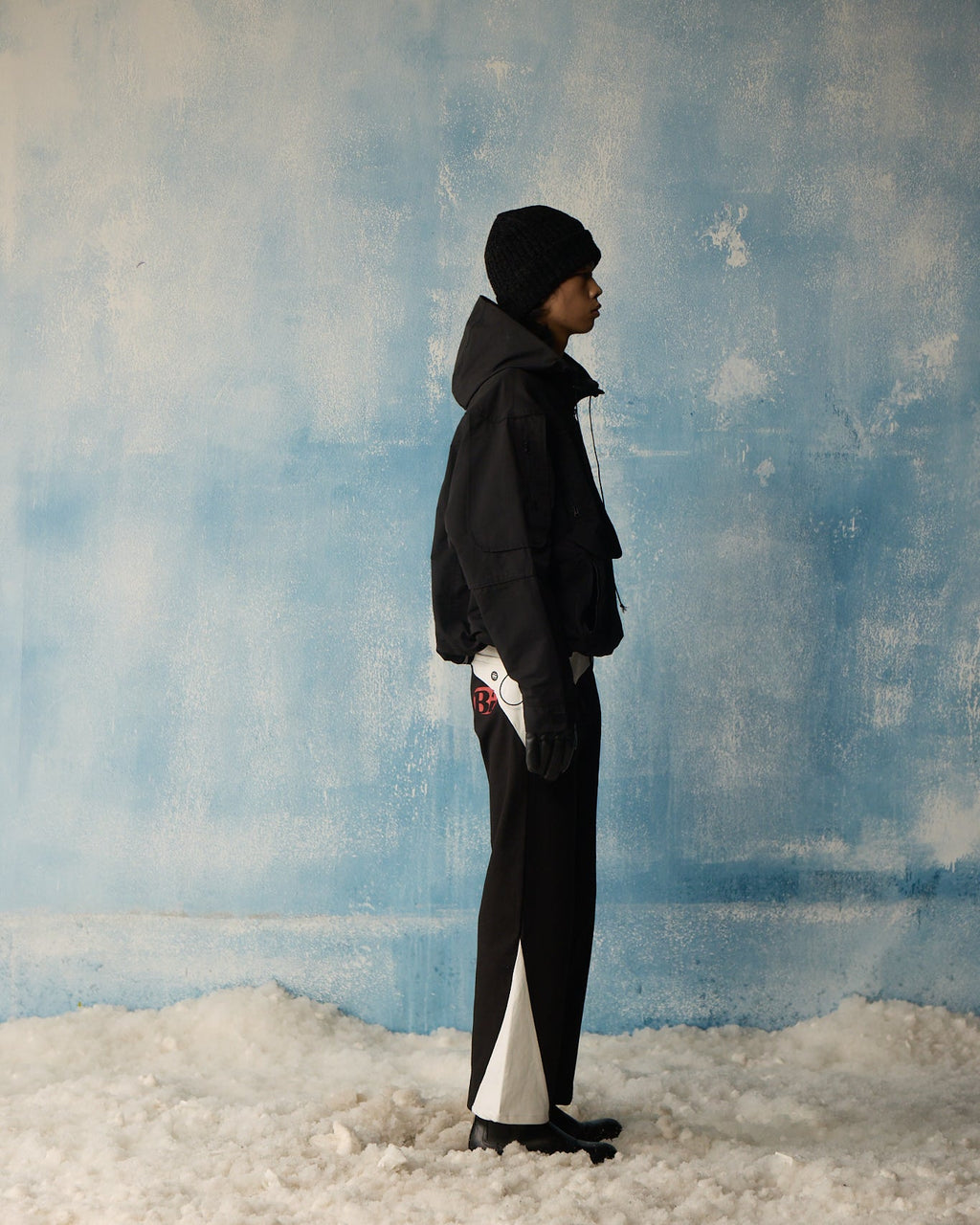 Black Techwear Over-Jacket Polkal™ BluOr