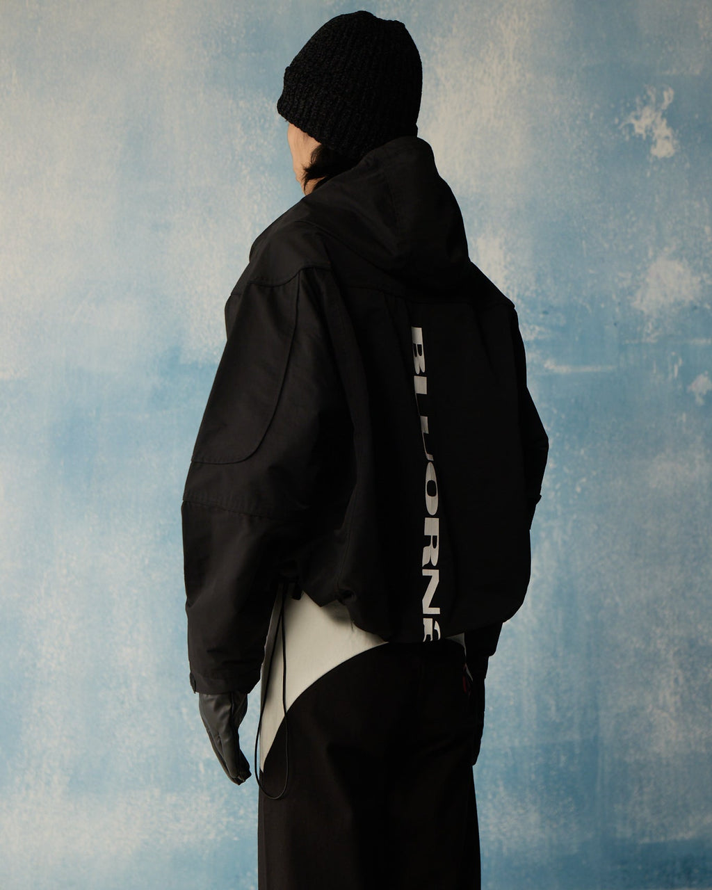 Black Techwear Over-Jacket Polkal™ BluOr
