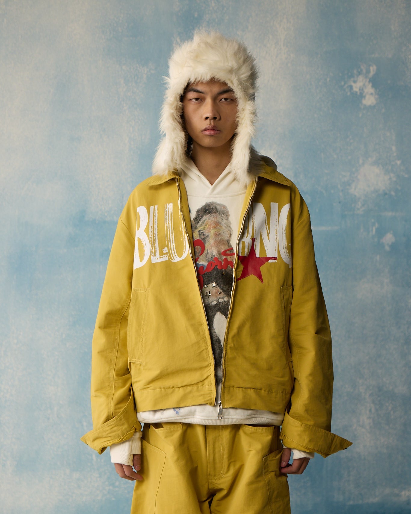 Boxy Mustard 1031 Jacket Polkal™ BluOr
