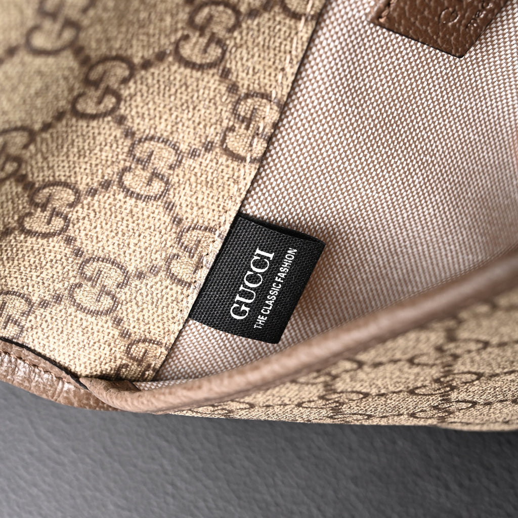 Gucci Ophidia GG Supreme Mini Belt Bag – Beige/Ebony with Web Stripe