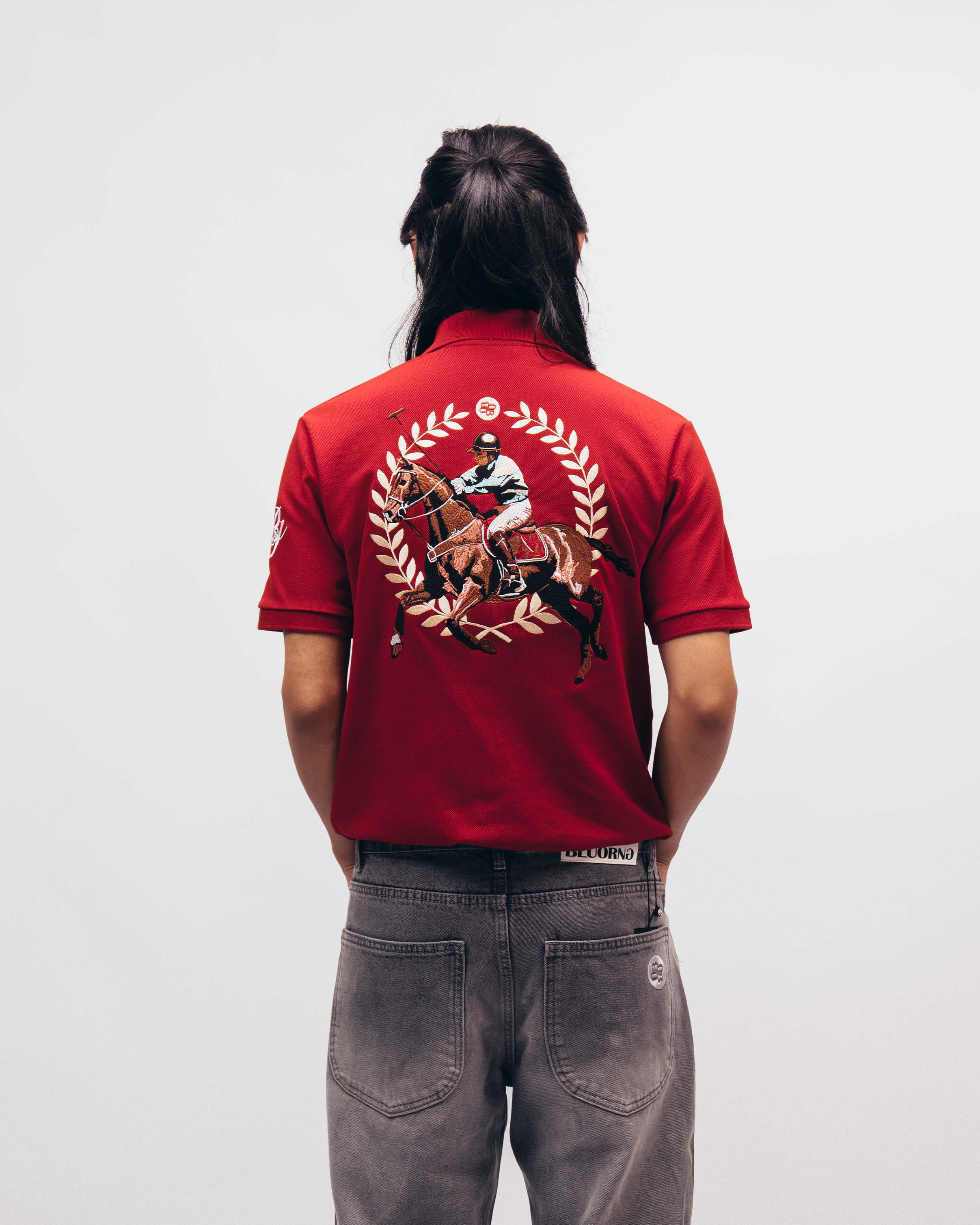 Rush Red Saddle League Polo T-Shirt Polkal™ BluOr
