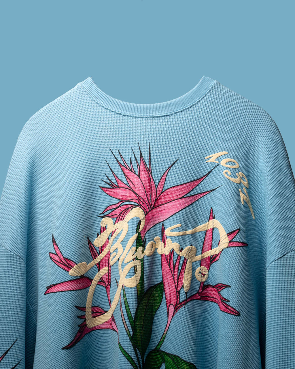 Aqua Bird Of Paradise Full Sleeve T-Shirt Polkal™ BluOr