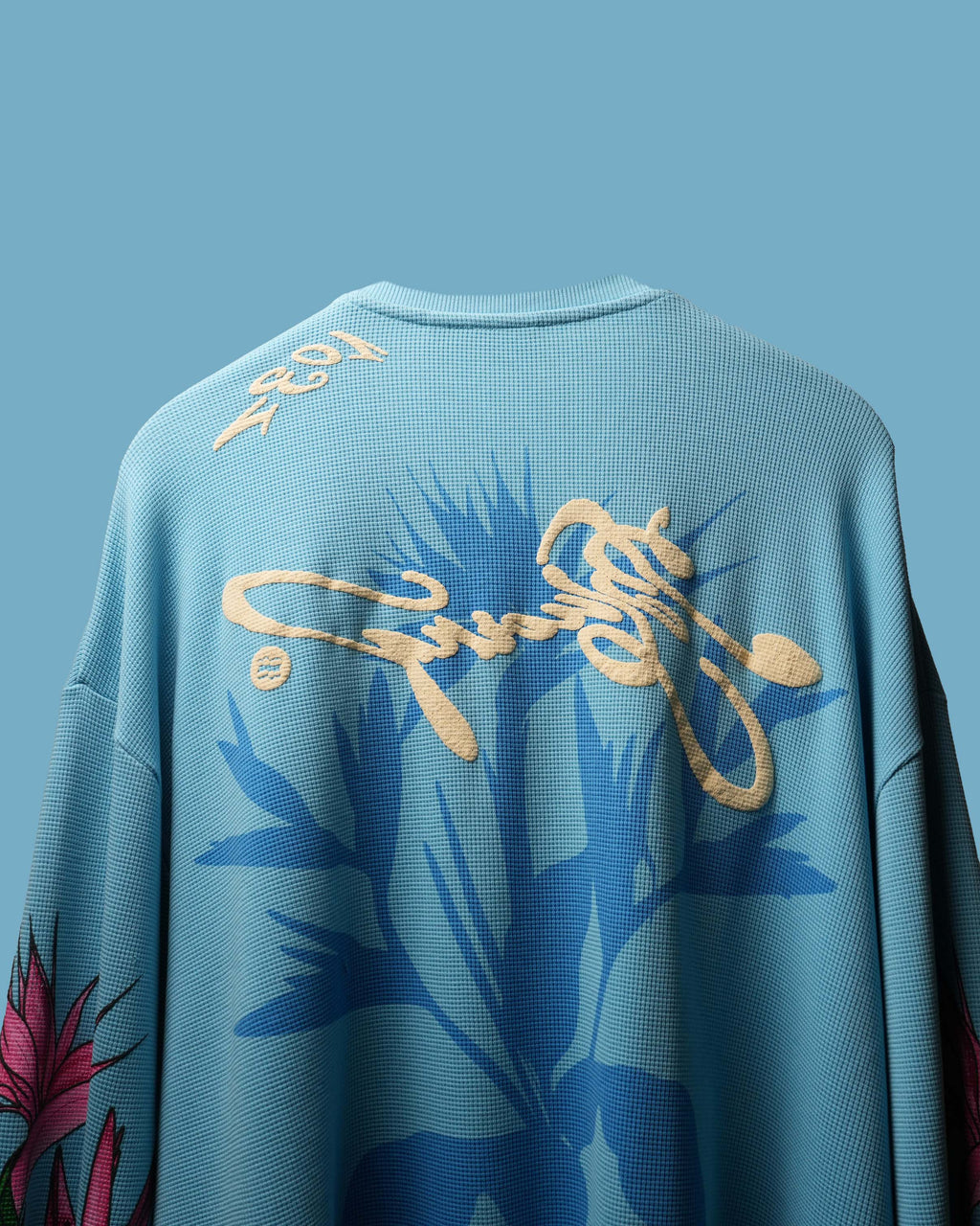 Aqua Bird Of Paradise Full Sleeve T-Shirt Polkal™ BluOr