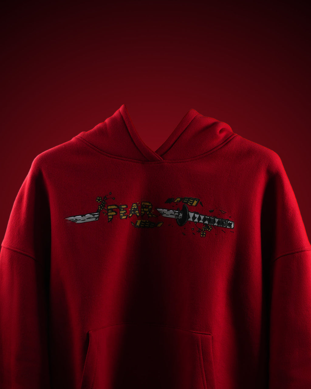 Polkal™ Fear Red Samurai Hoodie