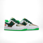Angled front view of a full pair of Air Force 1