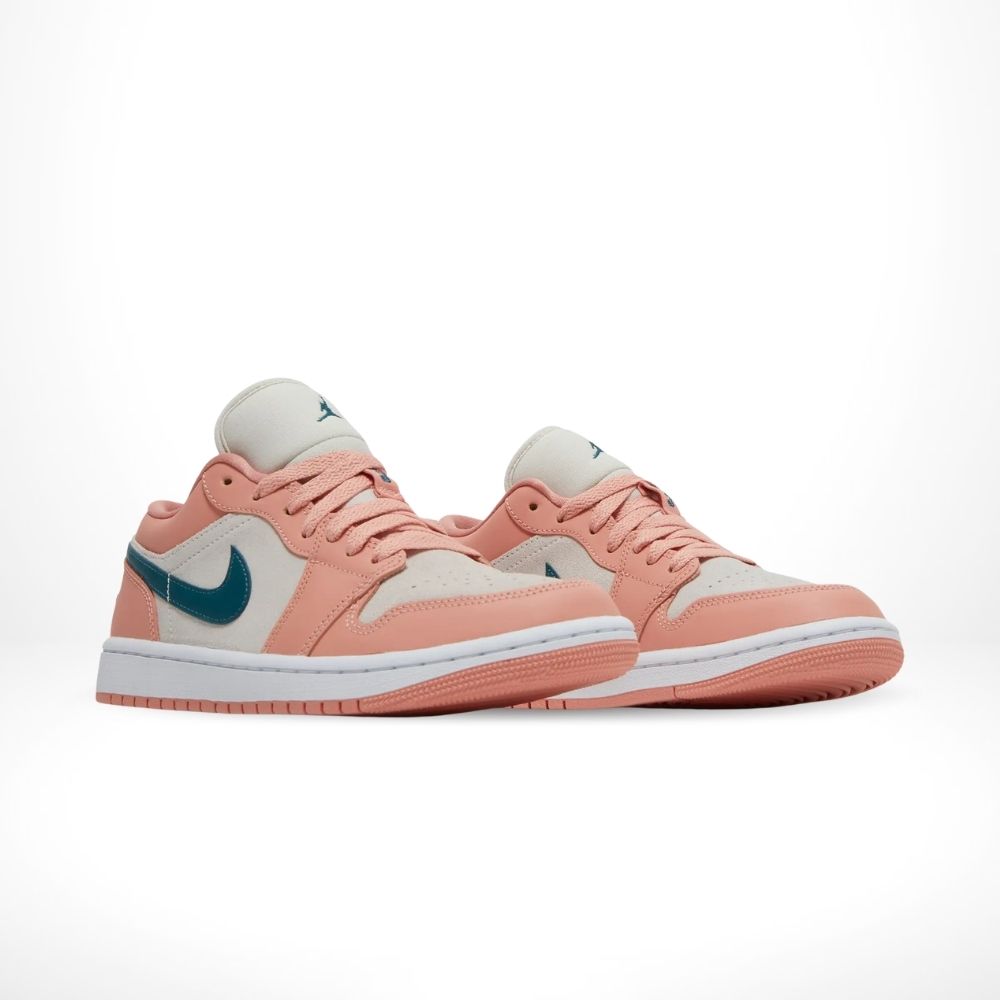 Angled front view of a full pair of Air Jordan 1
