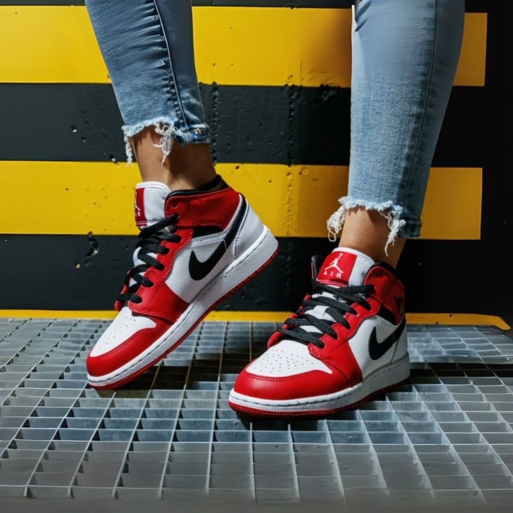 On-foot of the Air Jordan 1