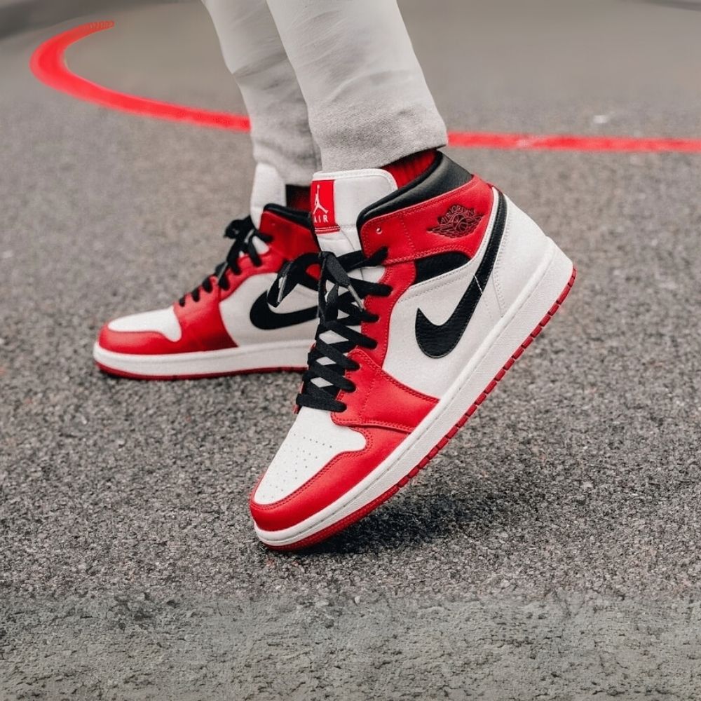 On-foot of the Air Jordan 1