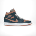 Side view of the Air Jordan 1