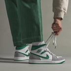 Air Jordan 1 Mid Grey Pine Green SE