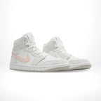Angled front view of a full pair of Air Jordan 1