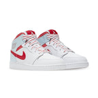 Angled front view of a full pair of Air Jordan 1