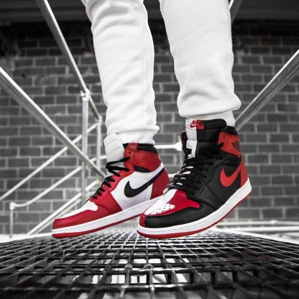 Real lifestyle image of Air Jordan 1