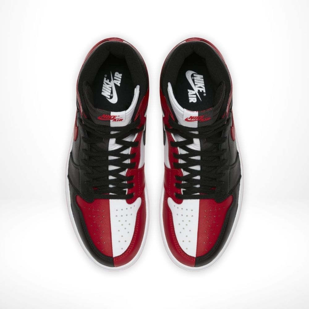 Top-down view of the Air Jordan 1