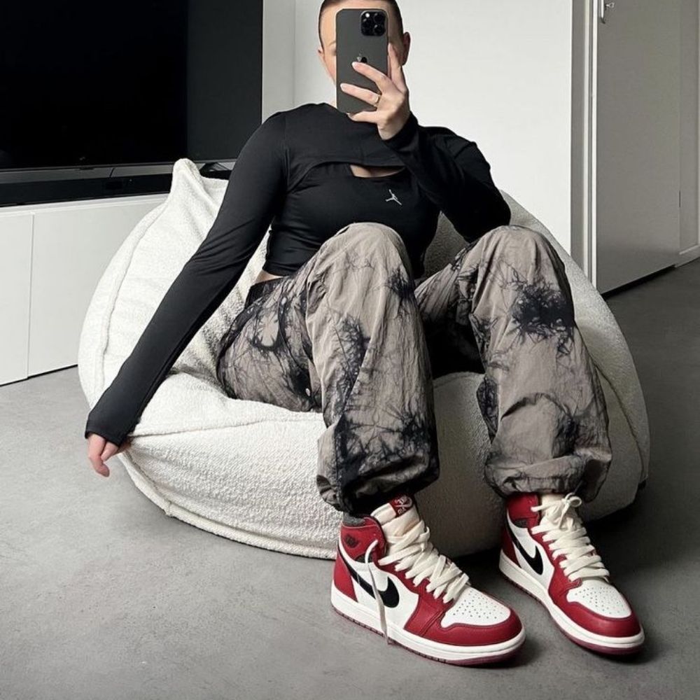 Real lifestyle image of Air Jordan 1