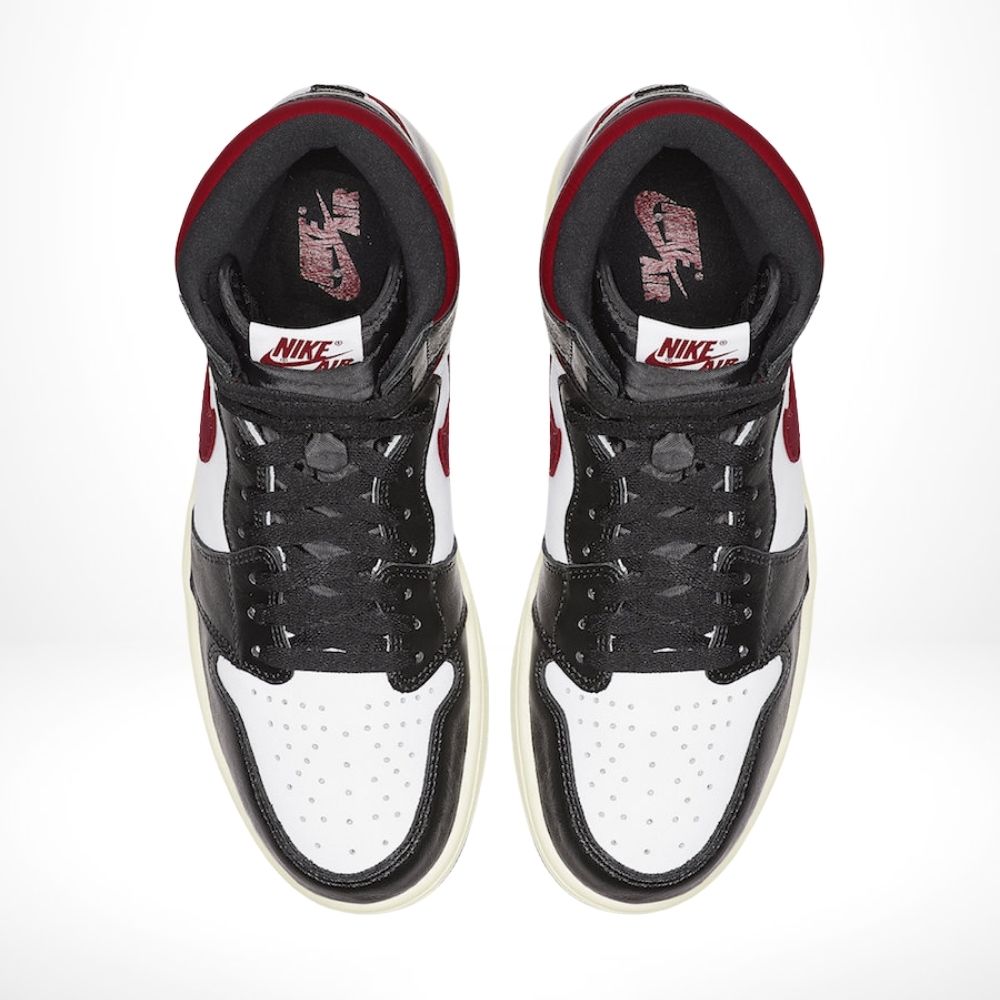 Top-down view of the Air Jordan 1