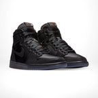 Angled front view of a full pair of Air Jordan 1