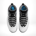 Top-down view of the Air Jordan 10
