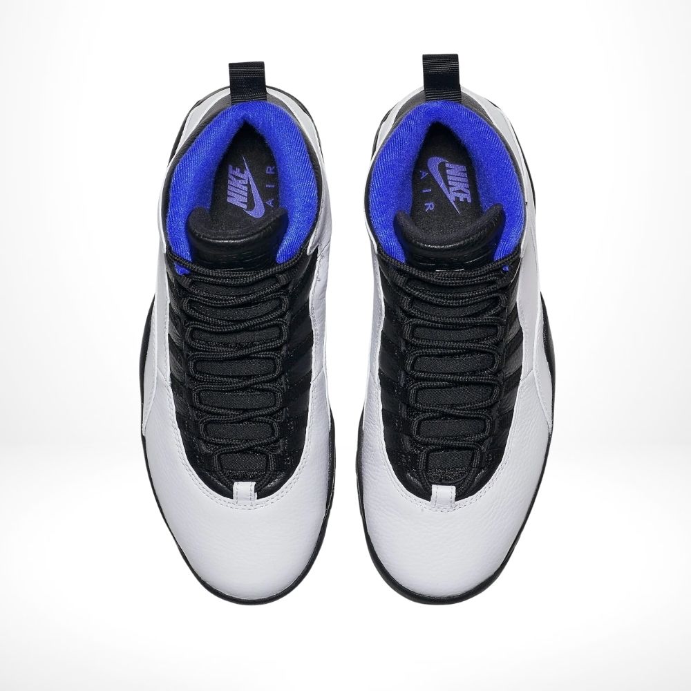 Top-down view of the Air Jordan 10