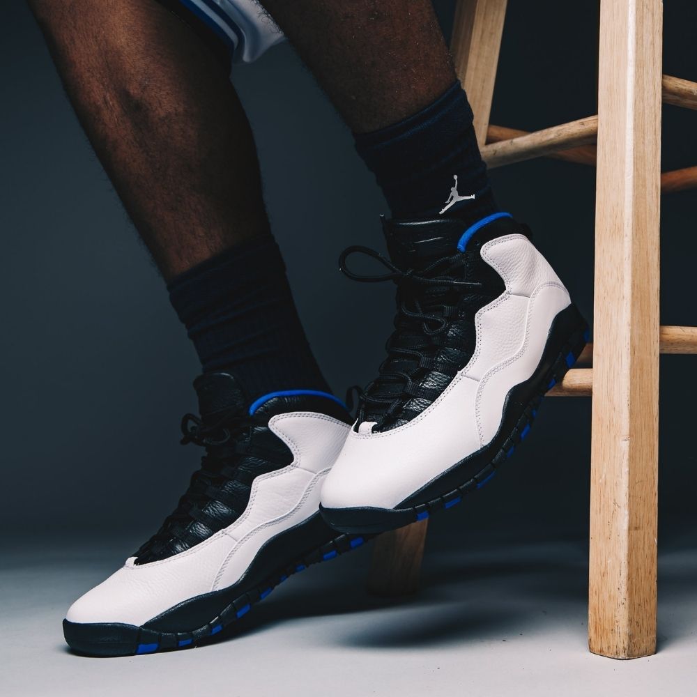 On-foot of the Air Jordan 10
