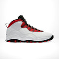 Side view of the Air Jordan 10