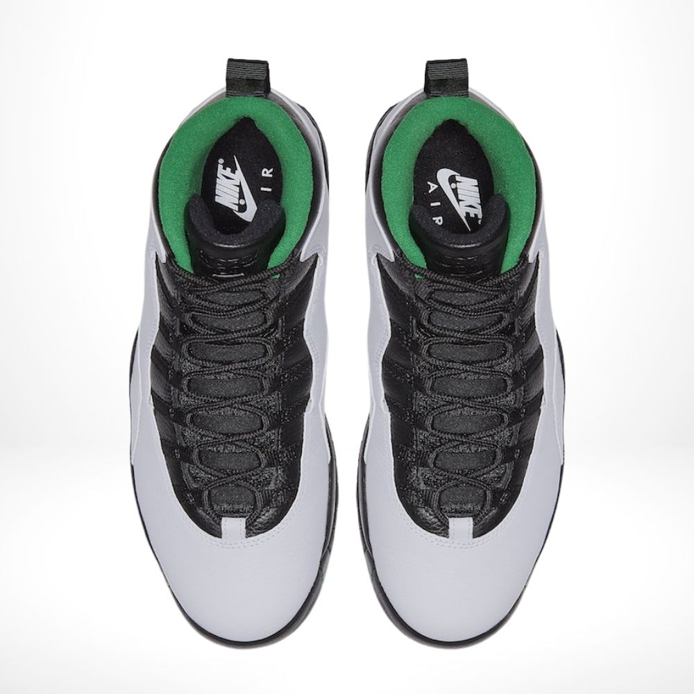 Top-down view of the Air Jordan 10