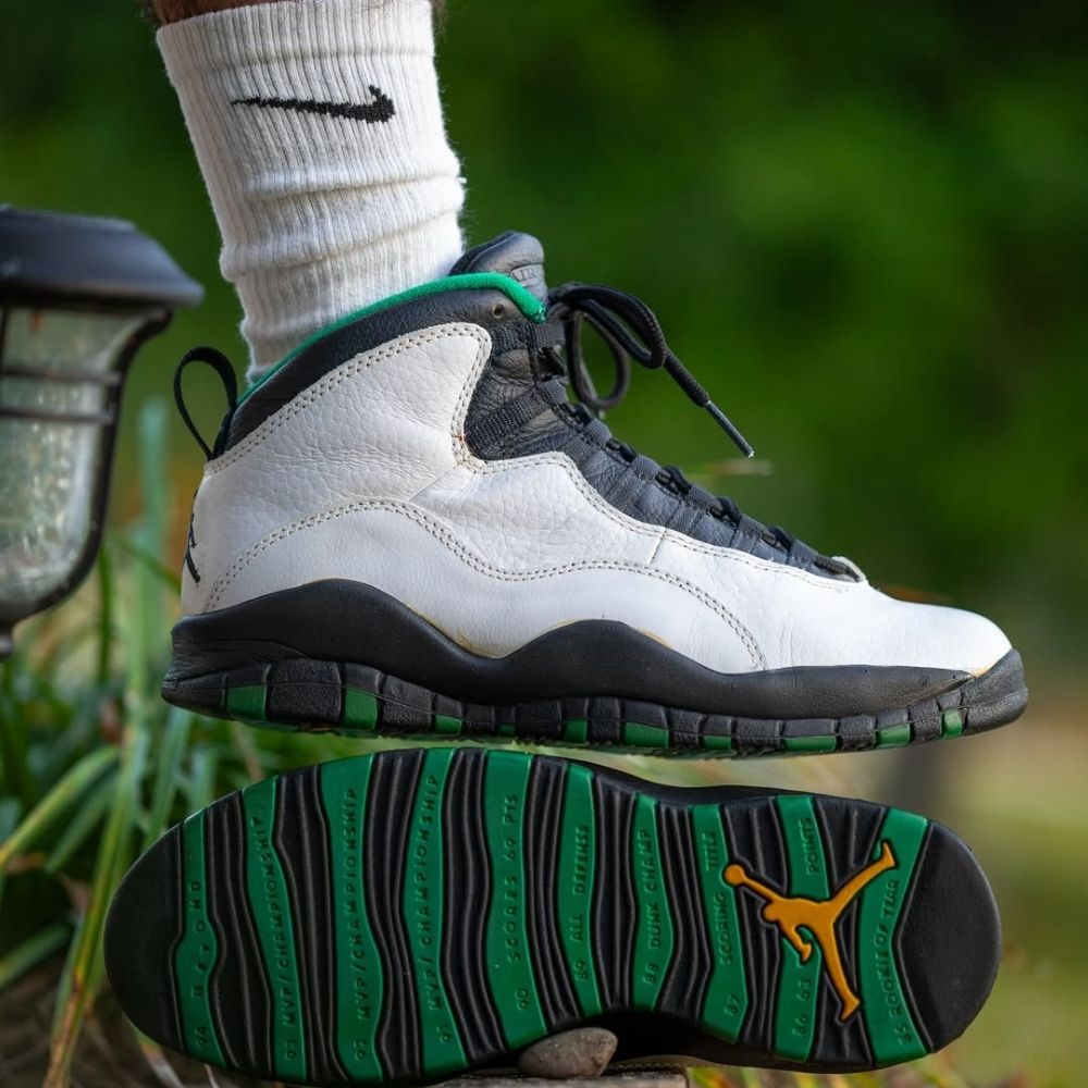 On-foot of the Air Jordan 10