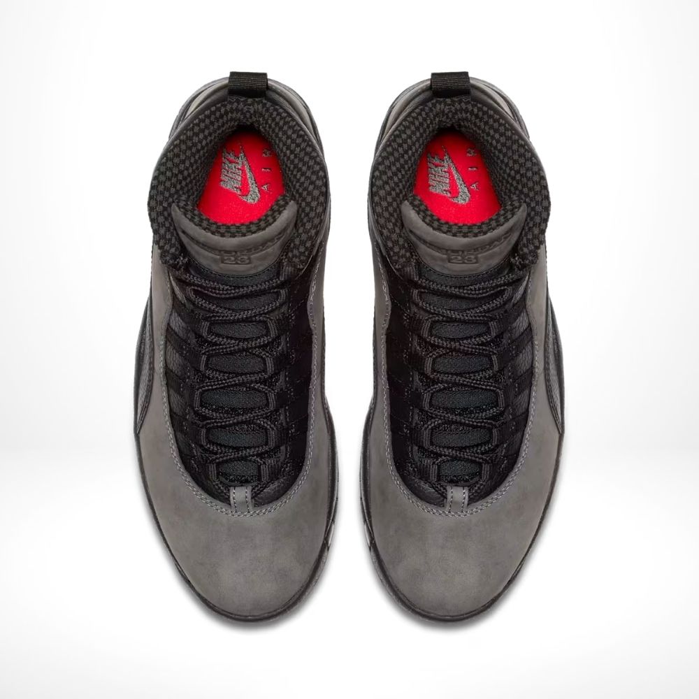 Top-down view of the Air Jordan 10