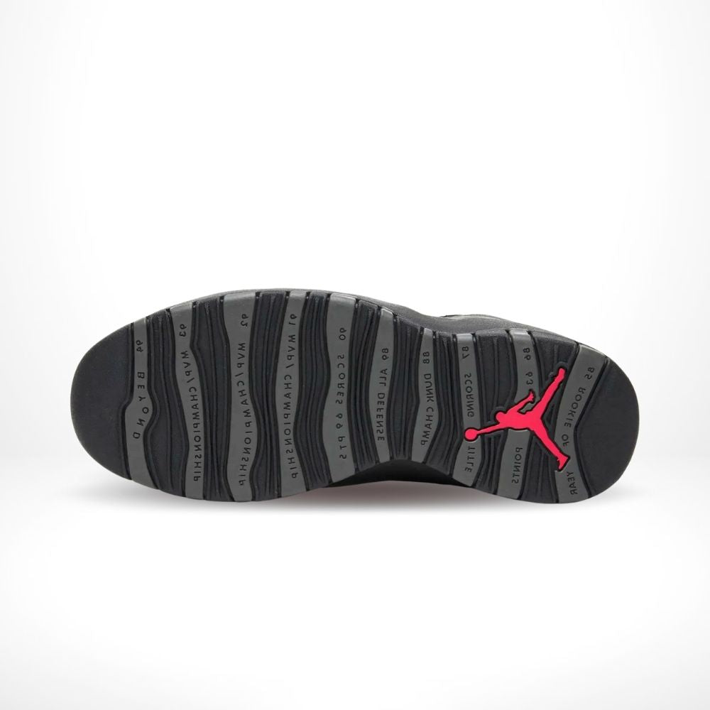 Bottom view of the Air Jordan 10