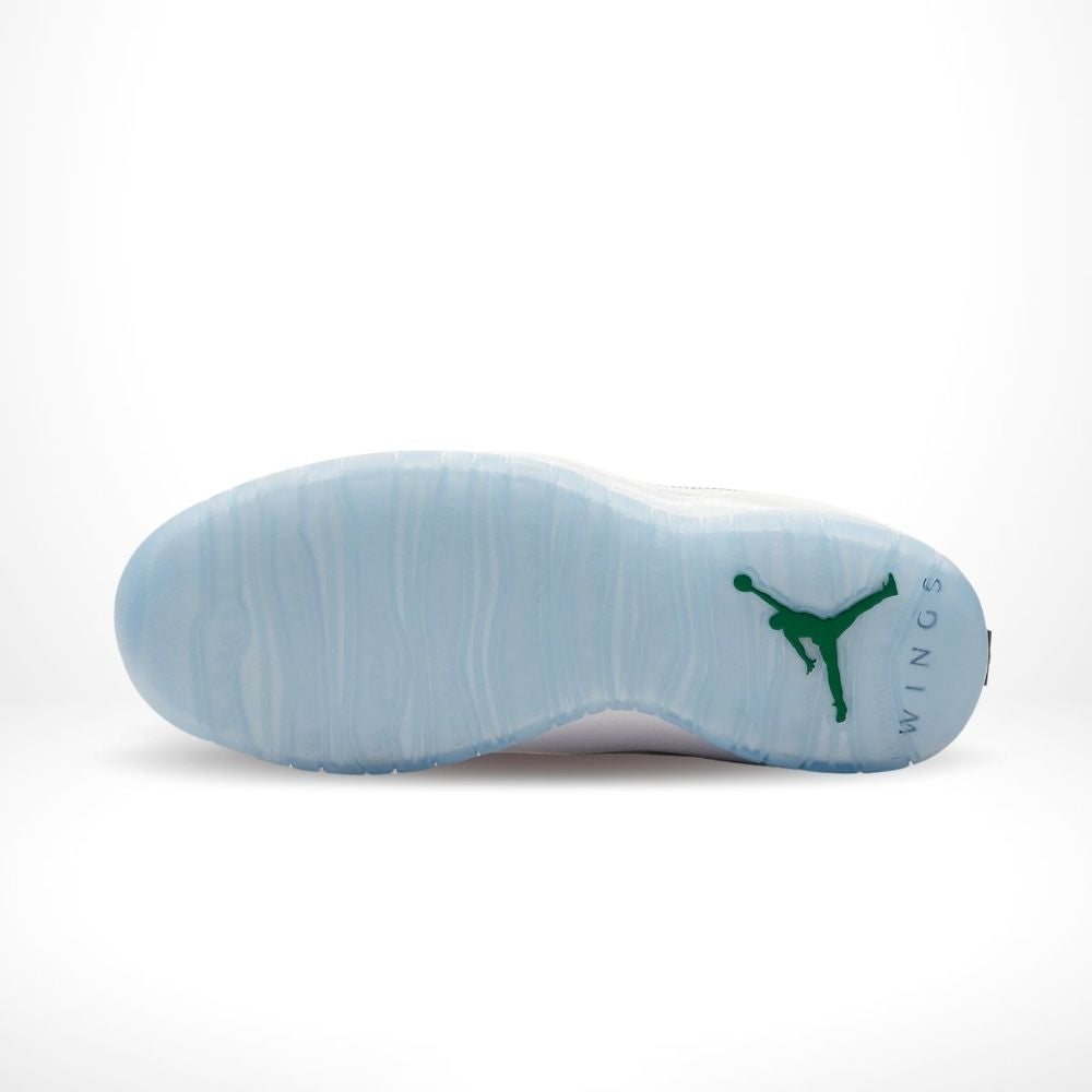 Bottom view of the Air Jordan 10