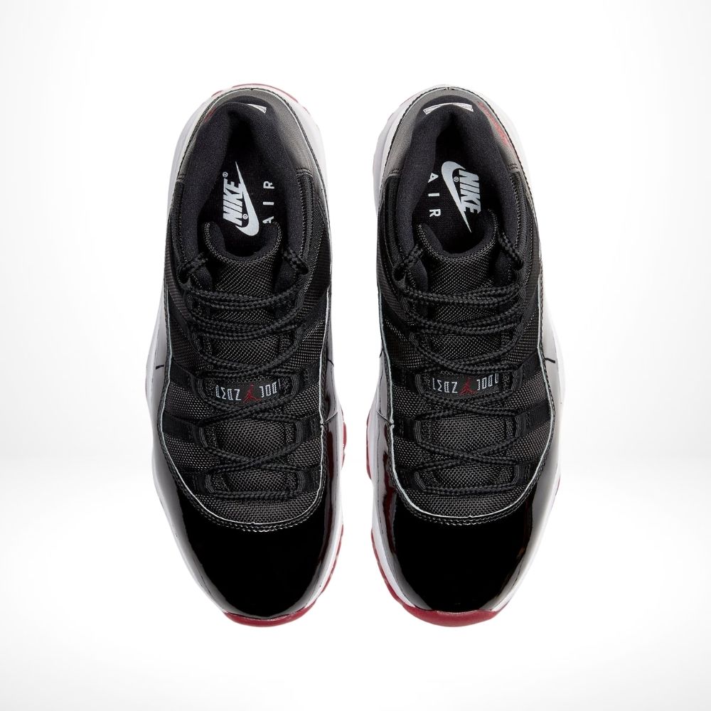 Top-down view of the Air Jordan 11