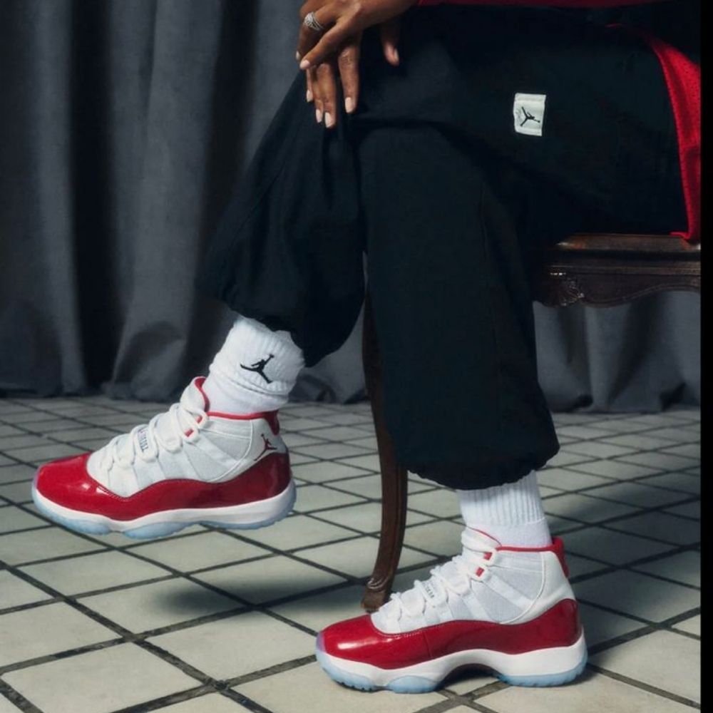 Real lifestyle image of Air Jordan 11