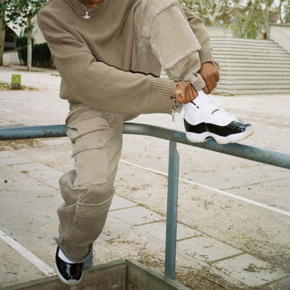Real lifestyle image of Air Jordan 11