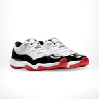 Angled front view of a full pair of Air Jordan 11