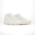 Angled front view of a full pair of Air Jordan 11