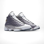 Angled front view of a full pair of Air Jordan 13