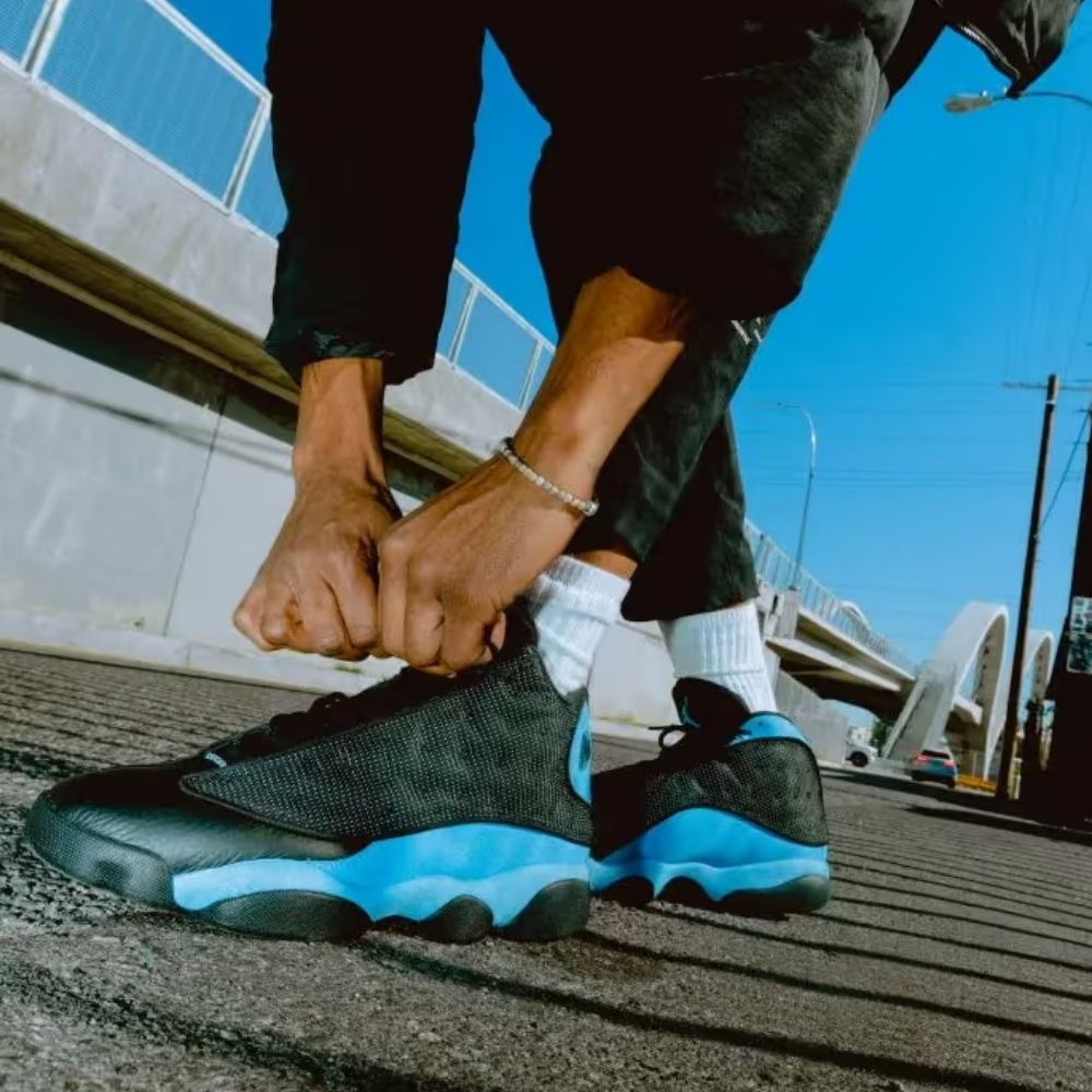 Real lifestyle image of Air Jordan 13