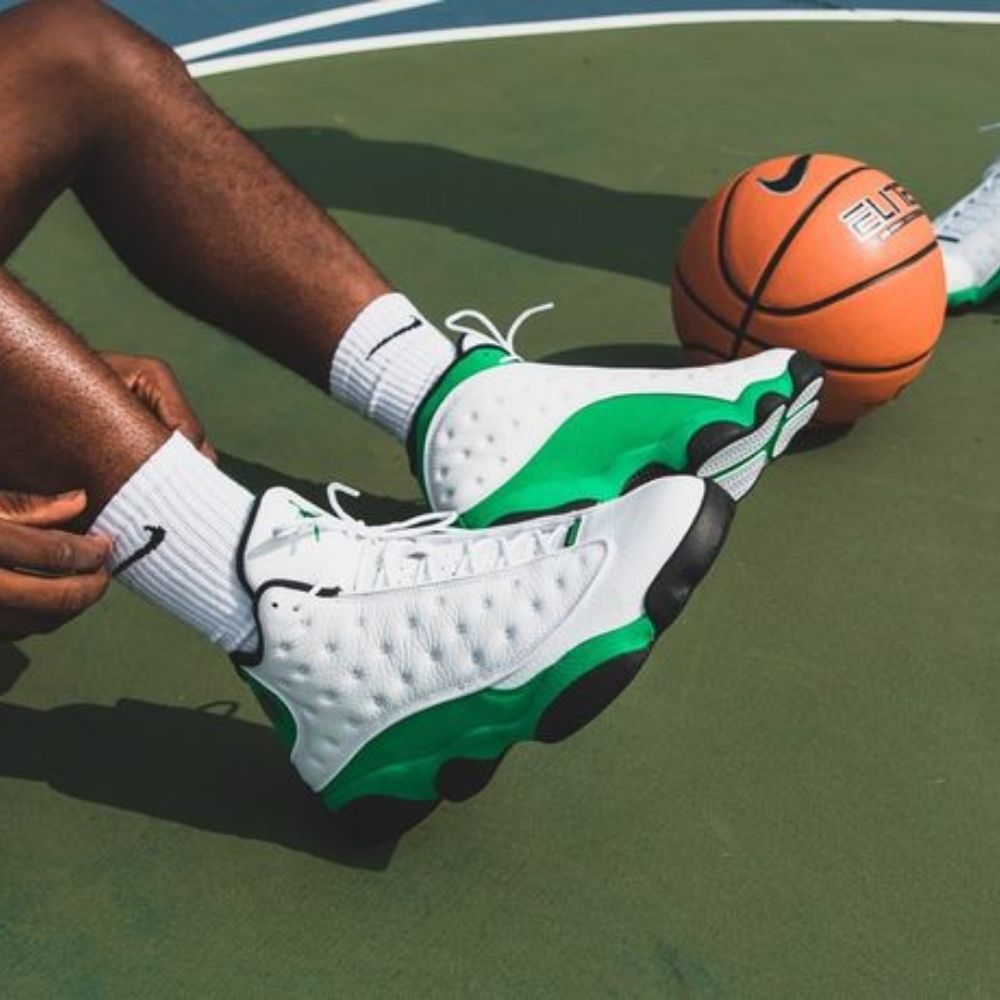 Real lifestyle image of Air Jordan 13