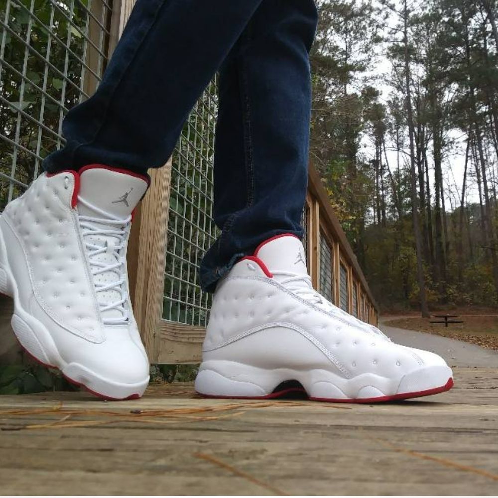 Real lifestyle image of Air Jordan 13